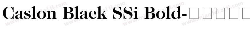 Caslon Black SSi Bold字体转换